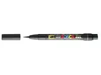 Een Brushverfstift Posca PCF350 1-10mm zwart koop je bij Van Leeuwen Boeken- en kantoorartikelen