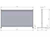 Bureauscherm Nobo doorzichtig PVC 1470x860mm