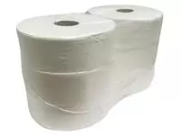Een Toiletpapier Euro Products P4 maxi jumbo 2l 380m wit 240038 koop je bij Totaal Kantoor Goeree