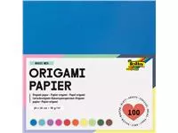 Een Origami papier Folia 70gr 15x15cm 100 vel assorti kleuren koop je bij EconOffice