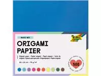 Een Origami papier Folia 70gr 10x10cm 500 vel assorti kleuren koop je bij MV Kantoortechniek B.V.