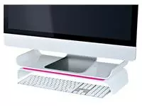 Een Monitorstandaard Leitz WOW Ergo verstelbaar roze koop je bij Kantoorvakhandel van der Heijde