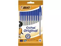 Een Balpen Bic Cristal medium blauw zakje à 10 stuks koop je bij Alles voor uw kantoor