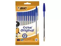 Een Balpen Bic Cristal medium blauw zakje à 10 stuks koop je bij Alles voor uw kantoor