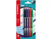 Fineliner STABILO Sensor 14900 fijn assorti blister à 4 stuks