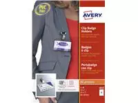 Een Badge Avery met clip 4822 60x90mm 25 stuks + 32 insteekkaarten koop je bij Ziffo Kantoorcentrum BV