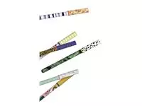 Een Balpen vrolijke print 6 assorti Slim pens koop je bij NiceSupplies.nl