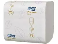 Een Toiletpapier Tork T3 gevouwen Premium Soft 2-laags 30x252vel 114273 koop je bij Van Hoye Kantoor BV