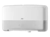 Een Toiletpapierdispenser Tork Twin Mini T2 Elevation wit 555500 koop je bij Van Hoye Kantoor BV