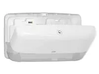 Een Toiletpapierdispenser Tork Twin Mini T2 Elevation wit 555500 koop je bij Unimark Office B.V.