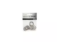 Boekbindersring Creativ Company 19mm zilver 10 stuks