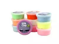 Een Klei Silk Clay basic-2 10 x 40gr 10 neon kleuren koop je bij Van Leeuwen Boeken- en kantoorartikelen