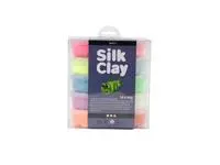 Een Klei Silk Clay basic-2 10 x 40gr 10 neon kleuren koop je bij KantoorProfi België BV