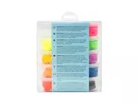 Een Klei Foam Clay basic 10 x 35gr 10 kleuren koop je bij Van Leeuwen Boeken- en kantoorartikelen
