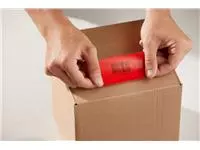 Een Etiket Dymo LabelWriter naamkaart 54x101mm 1 rol á 220 stuks rood koop je bij Kantoorvakhandel van der Heijde