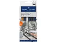 Houtskool Faber-Castell set 7-delig