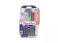 Fineliner Paper Mate Flair Metallic medium blister à 6 stuks