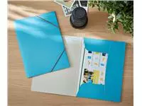 Een Elastomap Leitz Cosy A4 3-kleps blauw koop je bij Van Leeuwen Boeken- en kantoorartikelen