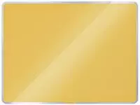 Een Glasbord Leitz Cosy magnetisch 600x400mm geel koop je bij Van Hoye Kantoor BV