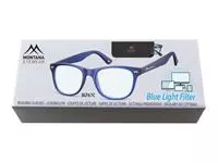 Leesbril Montana +2.50 dpt blue light filter blauw