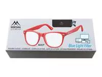 Leesbril Montana +1.00 dpt blue light filter rood