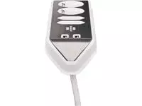 Een Stekkerdoos Brennenstuhl bureau Estilo 4-voudig incl. 2 USB 2m wit zilver koop je bij MV Kantoortechniek B.V.