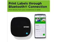 Labelprinter Dymo LetraTag 200B draagbaar bluetooth 12mm zwart display 26 stuks