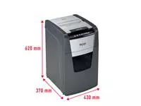 Een Papiervernietiger Rexel Optimum Auto+ 150X P4 snippers 4x28mm koop je bij QuickOffice BV