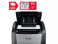 Een Papiervernietiger Rexel Optimum Auto+ 600M P5 snippers 2x15mm koop je bij EconOffice