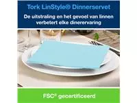 Een Dinnerservetten Tork LinStyle® 1/4-vouw 1-laags 50st aquablauw 478880 koop je bij L&N Partners voor Partners B.V.