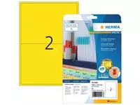 Een Etiket HERMA 4496 199.6x143.5mm geel 40stuks koop je bij Van Hoye Kantoor BV