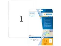 Een Etiket HERMA 4585 210x297mm weerbestendig transparant mat 10stuks koop je bij Van Hoye Kantoor BV