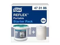 Een Startpakket Tork Reflex™ M4 draagbare dispenser wit/turquoise 473186 koop je bij Totaal Kantoor Goeree