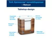 Een Servetdispenser Tork Xpressnap® tabletop N4 compact image walnoot 273002 koop je bij Van Hoye Kantoor BV