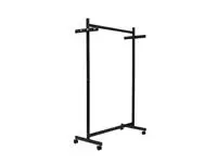 Buy your Wardrobe rack MAUL Samba mobile 115X172X51cm 40kg, 10 hooks black RAL9004 at QuickOffice BV