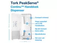 Een Handdoekdispenser Tork PeakServe® Continu™ H5 Elevation wit 552500 koop je bij Van Hoye Kantoor BV