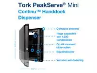 Handdoekdispenser Tork PeakServe® Mini Continu™ H5 Elevation zwart 552558