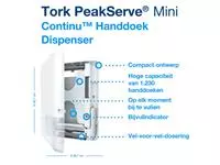 Een Handdoekdispenser Tork PeakServe® Mini Continu™ H5 Elevation wit 552550 koop je bij Van Hoye Kantoor BV