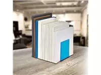 Een Boekensteun MAUL 10x10x13cm acryl set 2 neon blauw transparant koop je bij Goedkope Kantoorbenodigdheden