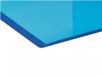Boekensteun MAUL 10x10x13cm acryl set 2 neon blauw transparant