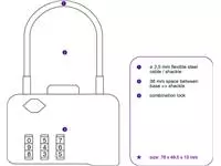 Een Hangslot Pavo met cijferslot en kabel TSA koop je bij EconOffice