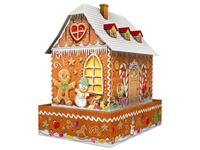 Een 3D puzzel Ravensburger Kerst Gingerbread House Night Edition 216 stukjes koop je bij Totaal Kantoor Goeree