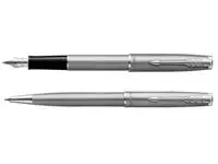 Een Vulpen Parker Sonnet Essential sandblasted stainless steel lacquer CT medium koop je bij QuickOffice BV