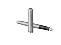 Een Vulpen Parker Sonnet Essential sandblasted stainless steel lacquer CT medium koop je bij The Cartridge Company