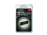Een USB-stick Integral 3.0 Secure 360 64GB zwart koop je bij EconOffice