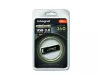 Een USB-stick Integral 3.0 Secure 360 256GB zwart koop je bij EconOffice