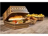 Een Hamburgerdoos Maori 115x110x70mm karton bruin 320stuks koop je bij Totaal Kantoor Goeree