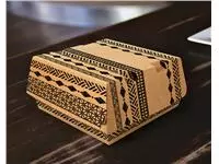 Hamburgerdoos Maori 115x110x70mm karton bruin 320stuks