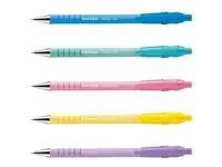 Een Balpen Paper Mate Flexgrip Ultra pastel medium schrijfkleur blauw blister à 5 stuks koop je bij EconOffice