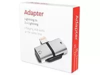 Een Adapter Lightning naar 2 x Lightning grijs koop je bij KantoorProfi België BV